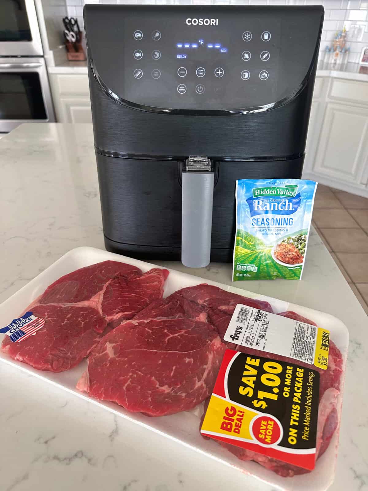 ingredients for air fryer steak bites