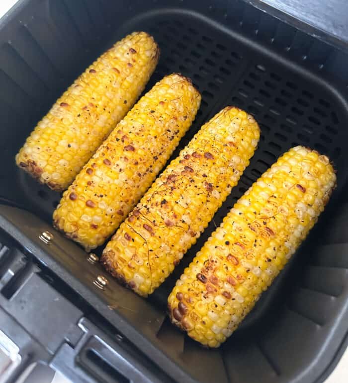 corn on the cob cooked in air fryer basket