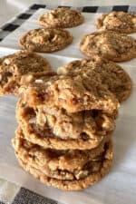flourless peanut butter cookies stacked