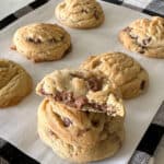 air fryer cookies on parchment paper