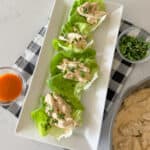 alfredo buffalo chicken wraps on counter